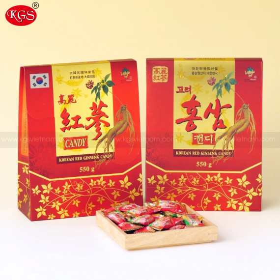 Kẹo hồng sâm túi xách KGS Hàn Quốc 550g