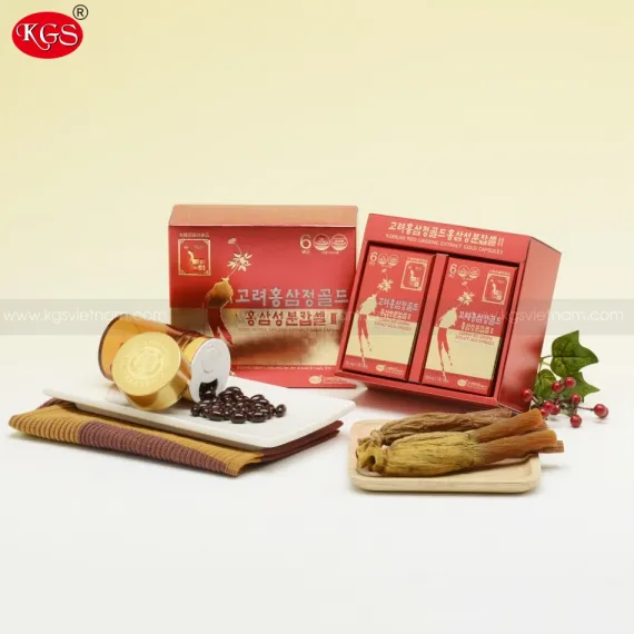 Viên hồng sâm KGS Hàn Quốc 84g hộp 2 lọ