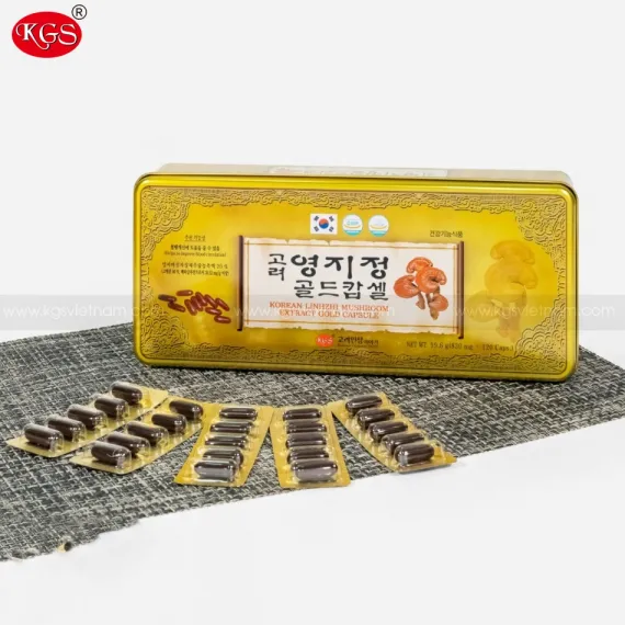 Viên linh chi hộp thiếc KGS Hàn Quốc 830mg x 120 viên