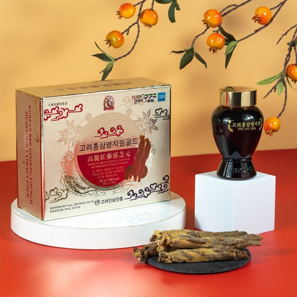 Cao Hồng Sâm Linh Chi Hàn Quốc Gold 300g x 2 Lọ