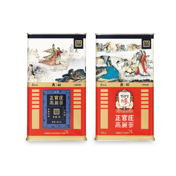 Hồng sâm củ khô KGC Jung Kwan Jang 150g số 40( hộp 12 củ)