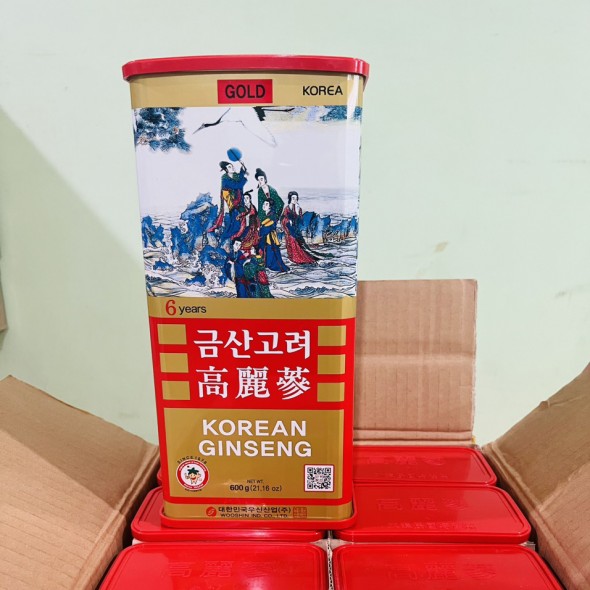 Hồng Sâm Củ Khô WooShin 600g 20 Củ