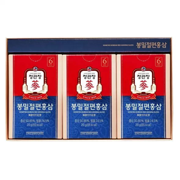 Hồng Sâm Lát Tẩm Mật Ong KGC Jung Kwan Jang 20g X 06 Gói