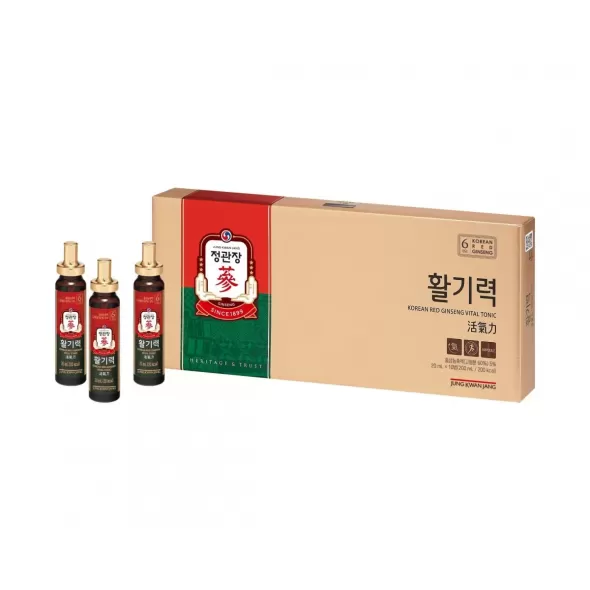 Nước Hồng Sâm Jung Kwan Jang KGC Hwal Gi Ruk Vital Tonic 20ml x 10 Ống