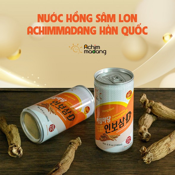 Nước Hồng Sâm Lon Achimmadang Inbosam D 180ml x 30 Lon