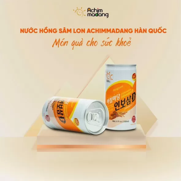 Nước Hồng Sâm Lon Achimmadang Inbosam D 180ml x 10 Lon