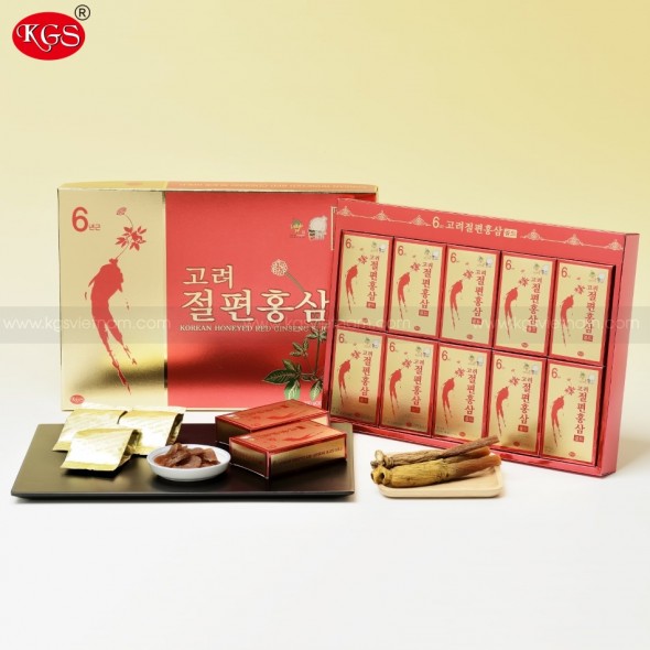 Hồng sâm lát tẩm mật ong KGS Hàn Quốc 20g x 10
