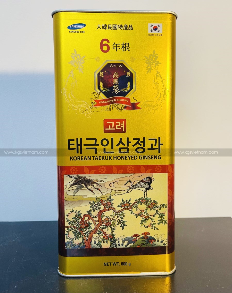 Hình Ảnh Chi Tiết Thái Cực Sâm Mật Ong 600g Hàn Quốc Korean Taekuk Honeyed Ginseng